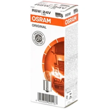 OSRAM LEMPUTĖS R5W 24V BA15S 5XS10 1A Tiešsaistes 