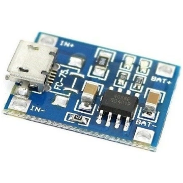 Micro USB charger 1000mA on Li-pol 1S (3.7V) - TP4