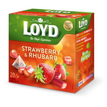 Augļu tēja LOYD Pyramids ar zemeņu un rabarberu ga