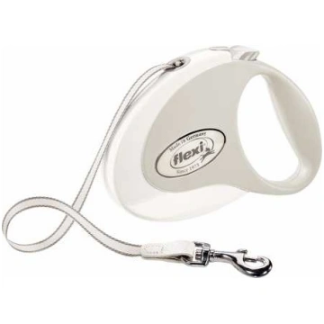 Pavada flexi Style M Tape 5m balta