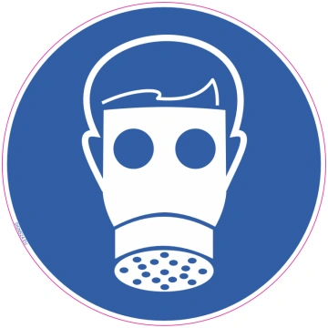 Zīme Jālieto respirators Uzlīme parasta zīme d 315