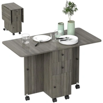 HOMCOM Kitchen Table Folding Dining Table 2 Foldin