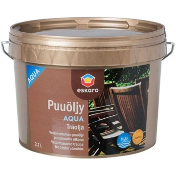 Eskaro PUUOLJY AQUA bezkrāsaina, 9L koka mēbeļu eļ