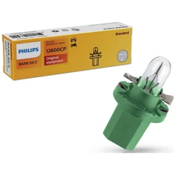 Spuldze PHILIPS 12V 2W BAX8.5d/2 Zaļa PHILIPS – Sp