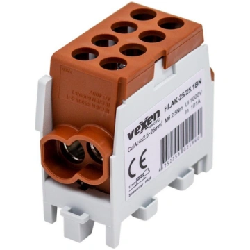 HLAK terminals Al/CU 2x25-2x25mm - brūns VEXEN ele