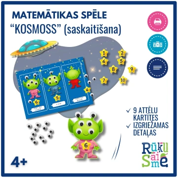Matemātikas spēle "KOSMOSS" - cipari, saskaitīšana