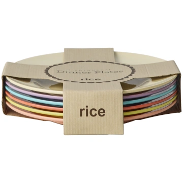 Rice - Melamine Round Dinner Plates - Glory Days C