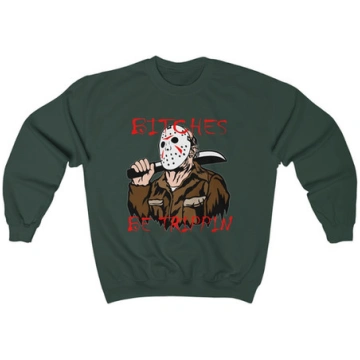 Jason Bitches Be Trippin Crewneck Sweatshirt-Hallo