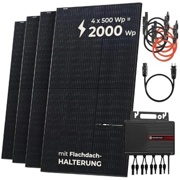 Solarway® Balkonkraftwerk 2000 W pilnīga ligzda - 