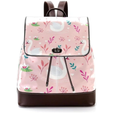 Elegants gulbju rozā personalizēts skolas somas gr