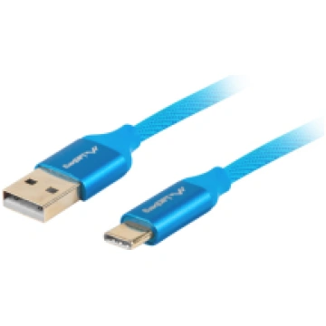 Lanberg USB Type-C to USB Type-A 2.0 Cable Blue Pr