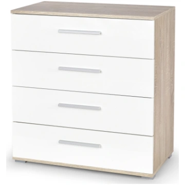 Kumode Lima KM-3, ozola krās./balts krās., 82 cm x