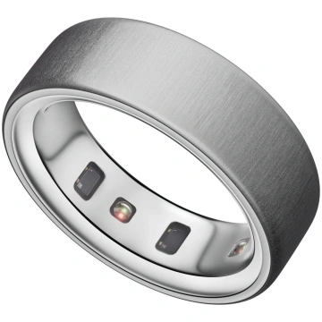 Oura Ring 4 oyster mushrooms, Brushed Silver, coco