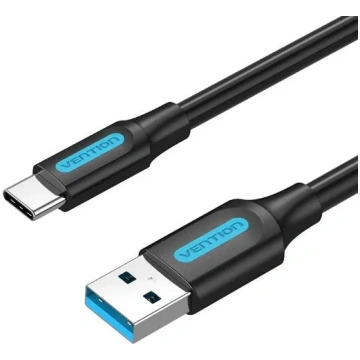 CABLE USB3.0 TO USB-C MALE/2M BLACK COZBH VENTION