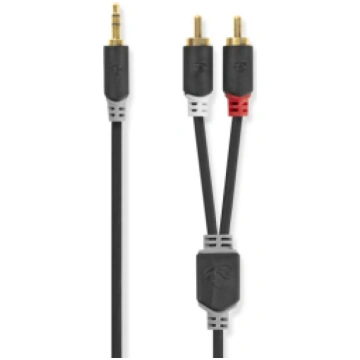 Kabelis Nedis AUX 3.5mm - 2x RCA 0.5m (CABW22200AT