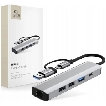 Tech-Protect HB03 5-in-1 USB-C Hub Adapter with US