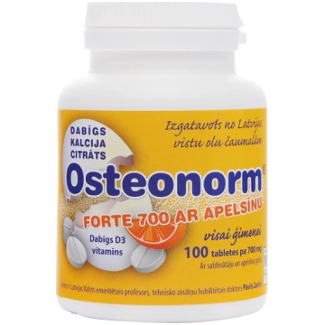 Osteonorm Forte 700 mg - apelsīnu, 100 tabletes
