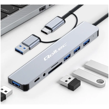 Hub Adapter 8in1 USB-C/USB | USB-C | 4xUSB | SD/TF