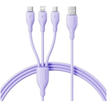 Kabelis Usb Baseus Usb-a - Usb-c + Micro-b + Light