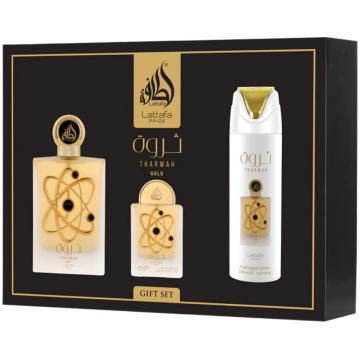 Lattafa Pride Tharwah Gold Gift Set EDP smaržas 3 