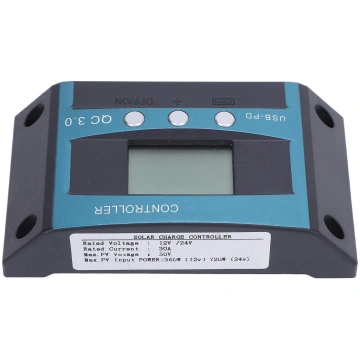 12V 24V 30A PWM Saules uzlādes kontrolieris MPPT S