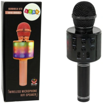 Bezvadu karaoke mikrofons ar skaļruņiem un ierakst