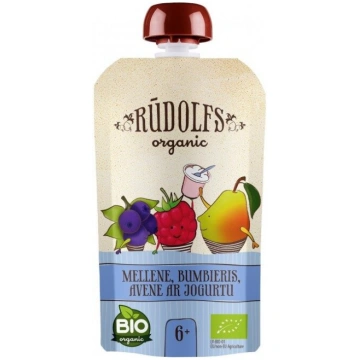 BIO Augļi ar jogurtu, 110 g., Rūdolfs