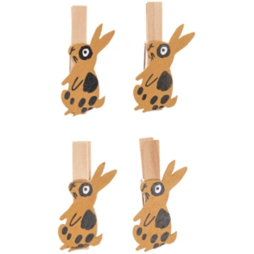 Knaģīšu komplekts Rabbit, Brown, 4 gab