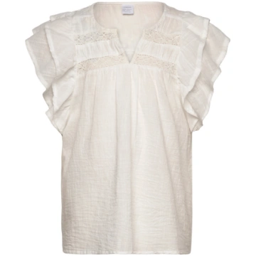 Lindex - Blouse Short Sleeve With Floun - izmērs 1