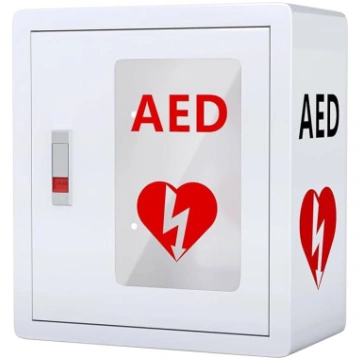 AED skapis, defibrilatora glabāšanas skapis, defib