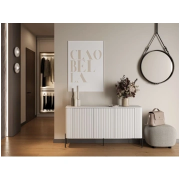 VERA balta TV kumode 150 cm viesistabai