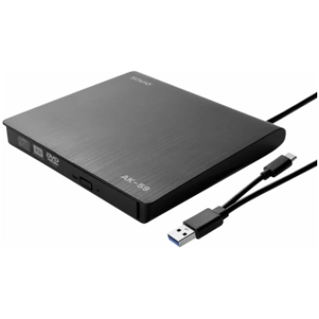 Ārējais diskdzinis Savio External Slim drive CD/DV