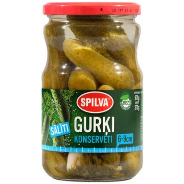 Gurķi sālīti 670g (370g), Spilva