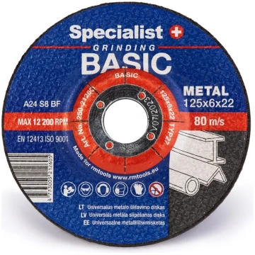 Slīpēšanas disks Specialist+ Basic, 125 mm x 22 mm