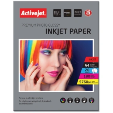 Activejet AP4-180G20 photo paper for ink printers;