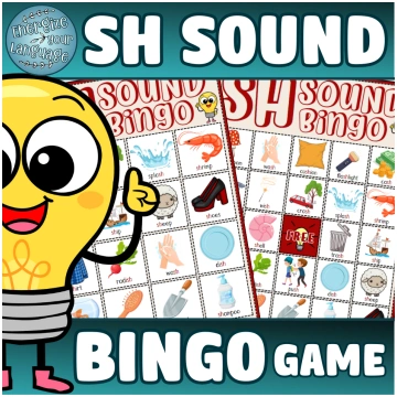 SH Sound Vocabulary Bingo Game Activity