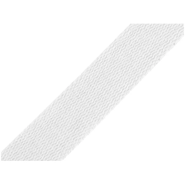 100% Kokvilnas lenta 30 mm somām, siksnām - Balta