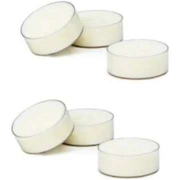 Tējas sveces plastmasas trauciņos MAXI, 6 gabali, 