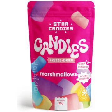 STAR CANDIES liofilizēti zefīri "Marshmallows", 50