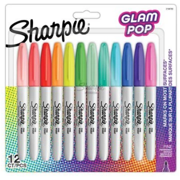 Sharpie Permanent Marker Fine Glam Pop 12er Bliste