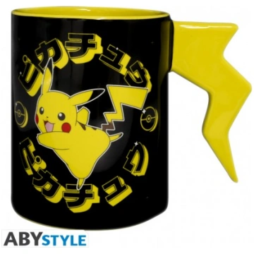 POKEMON - Mug 3D handle - Pikachu lightening bolt 