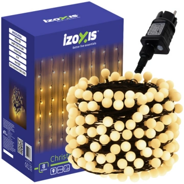Izoxis 300 LED Ziemassvētku lampiņas bumbiņas, 30m