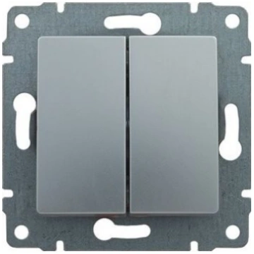 Kos Slēdzis Lustras Vena Dubults Aluminium (514015