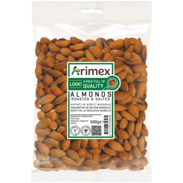 Mandeles grauzdētas, sālītas 500g, ARIMEX - 450-10