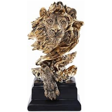H&W lauvas statuja, zelta skulptūras, smilšakmens 
