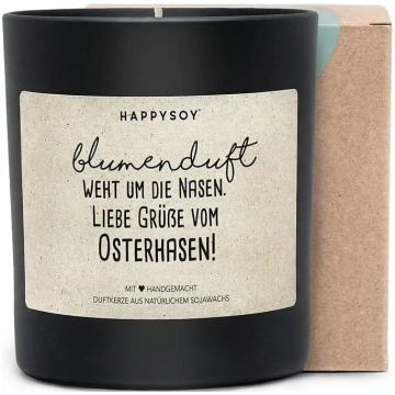 Happysoy Lieldienu aromātiskā svece no sojas, stik