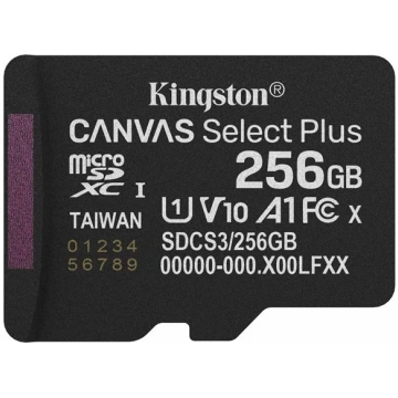 Kingston 256 Gt Canvas Select Plus Gen3 UHS-I micr