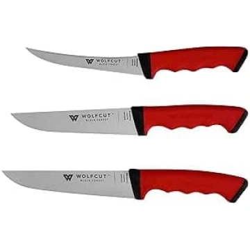 Wolfcut SoftGrip sarkanās sērijas miesnieka nažu k