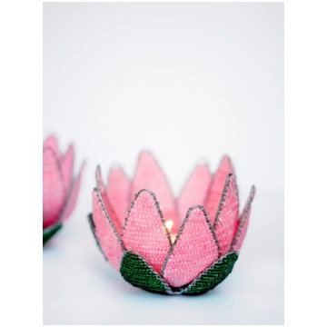 Pink Protea Tea Light Holder Simba