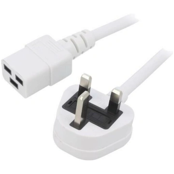 Cable; 3x1.5mm2; BS 1363 (G) plug,IEC C19 female; 